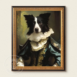 Custom Regal Pet Portrait, Royal Dog Painting, Pet Portrait, Royal Dog Portrait, Pet Portrait gift, Wall Art,Renaissance Pet Portrait