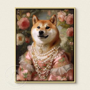 Renaissance Pet Portrait from Photo,Custom Funny Canvas, Royal Pet Portrait,Digital Art,Pet Portrait Art Design