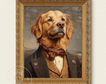 Aangepast huisdier herenportret, gepersonaliseerd huisdierportret, dierbenodigdheden, portretkunst kat-hond, gepersonaliseerde huisdier herdenkingscadeaus