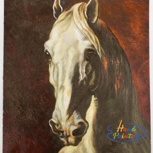 Custom Horse Painting, Oil Portrait Handmade, Custom Painted Horse Models, Custom Pet Portrait, Pet Memorial Gift, Thick Oil Style