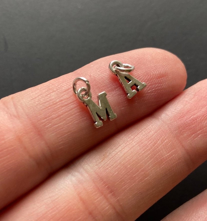 26pcs A-z Alphabet Design Zinc Alloy Double-sided Oil Drip Pendant Diy  Jewelry Making Bead For Bracelet, Earring, Necklace, Keychain Decoration