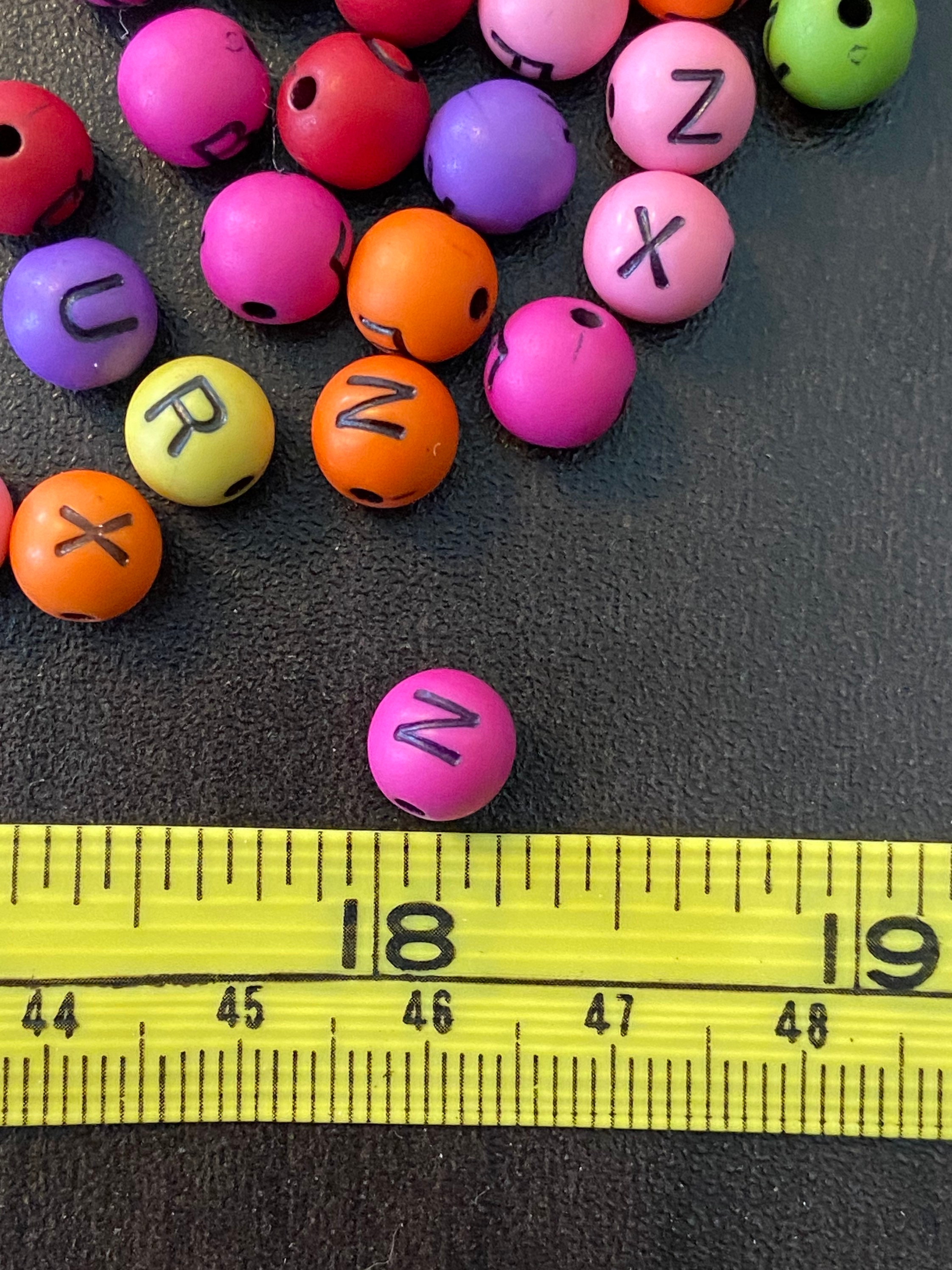 Colorful Round Letter Beads Alphabet Diy Jewelry Crafts And Etsy