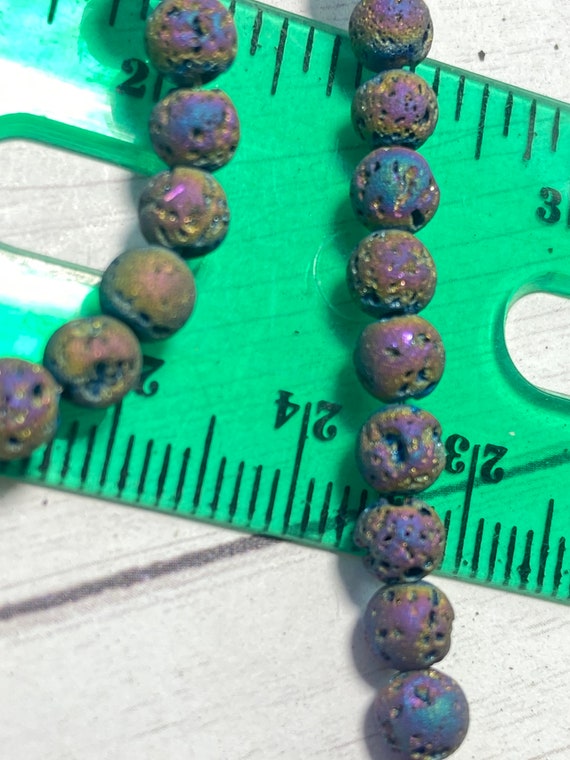 Rainbow Lava Beads, Cool Beads for Jewelry DIY, Black Rainbow Iridescent  Beads, Beads for Crafts, Unique Beads for Bracelets, Sparkly Beads 