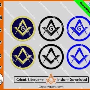 Freemasons Square and Compasses Symbol SVG File - Great Masons design *SVG, Png, Eps, Dxf, Jpg, Pdf, Cricut Silhouette* Instant Download