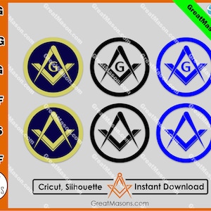 Freemasons Square and Compasses Symbol SVG File - Great Masons design *SVG, Png, Eps, Dxf, Jpg, Pdf, Cricut Silhouette* Instant Download