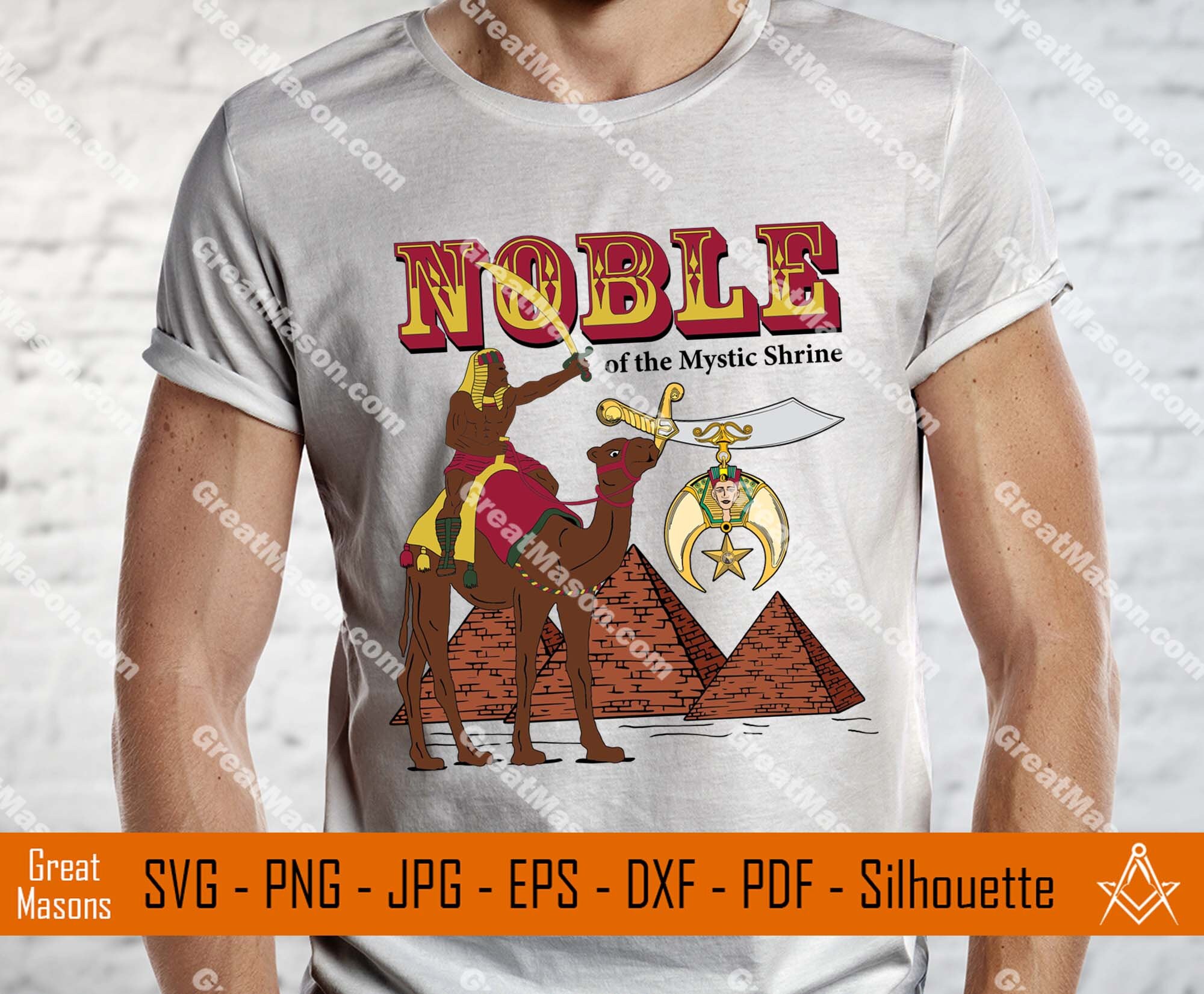 Nobles Mystic Shrine Camel Rider Pyramid Shriner Scimitar Crescent and ...