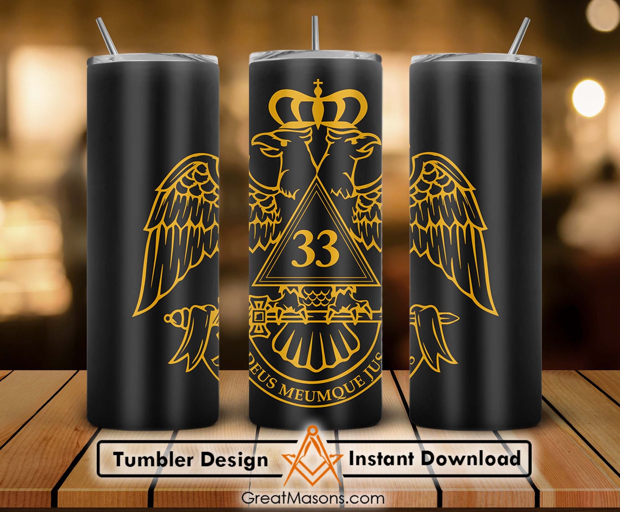 Scottish Rite Pen 33rd Degree Scottish Rite Wings Down Masons 20oz 30oz Skinny Tumbler ...