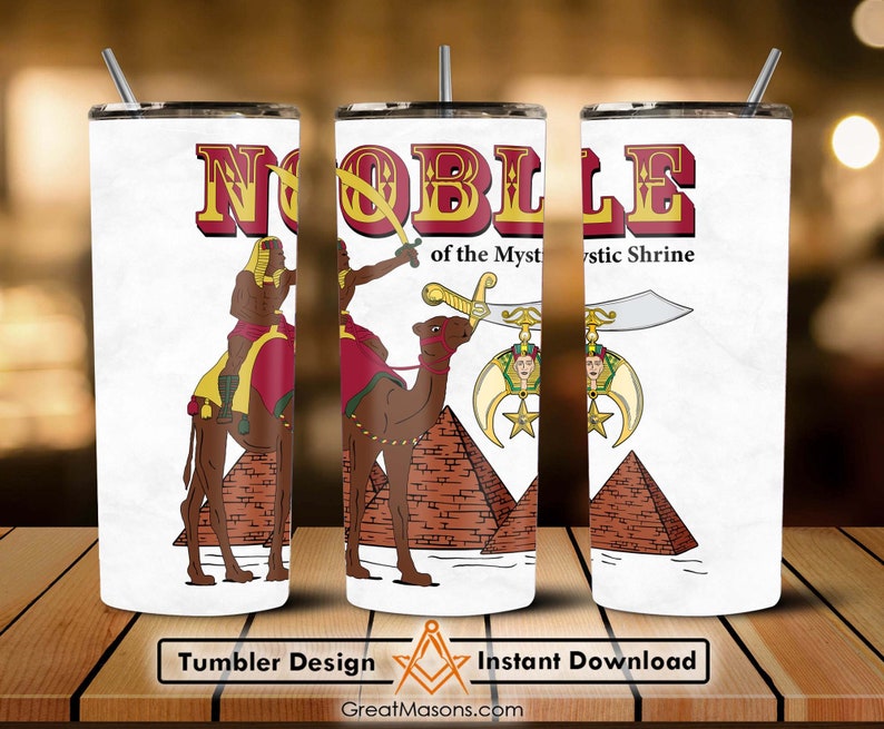 Nobles Mystic Shrine Camel Rider Pyramid Shriner Scimitar 20oz 30oz ...