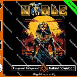Noble Shriner Egyptian Pharaoh King Of The Desert Pyramids Tutankhamun AAONMS AEAONMS Mason Great Masons - PNG Transparent High Quality File