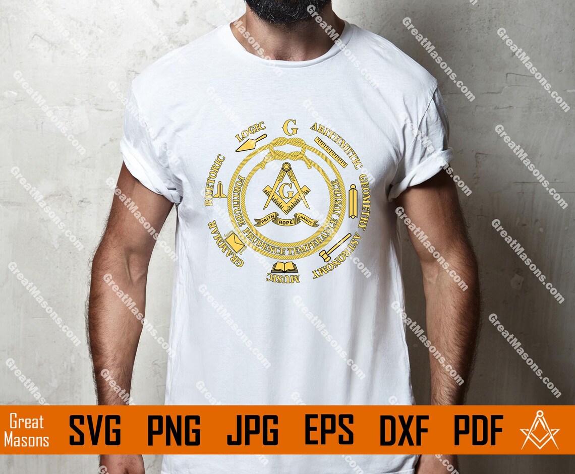 Masonic Rope Vector Mason Faith Hope Charity Rope Circle Logic - Great Masons *SVG, Png ...