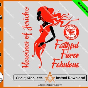 Heroines Of Jericho Sister Royal Arch Masons Family OES HOJ York Rite Freemason *Svg, Png, Eps, Dxf, Jpg, Pdf, Cricut* Instant Download