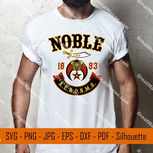 Noble 1893 AEAONMS Shriner Logo Symbol Scimitar Crescent and Star Great ...
