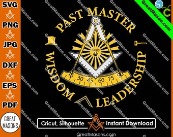 Mason Past Master Wisdom Leadership Freemasons Symbol SVG File - Great Masons design *SVG, Png, Eps, Dxf, Jpg, Pdf* Instant Download