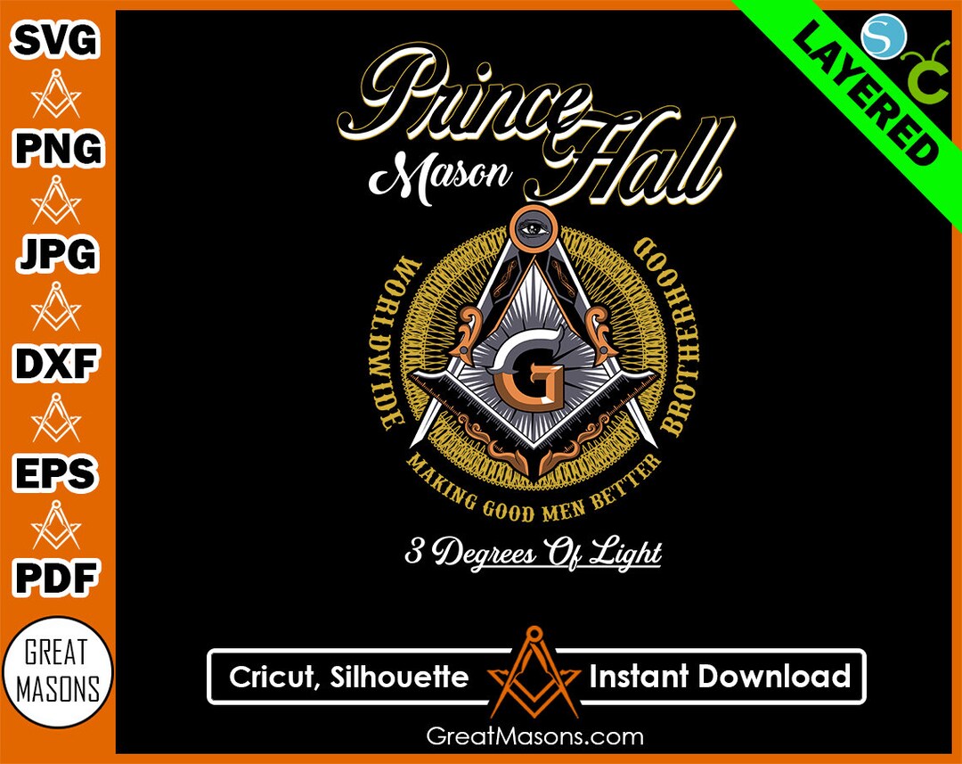 Prince hall mason making good men better great masons svg png eps