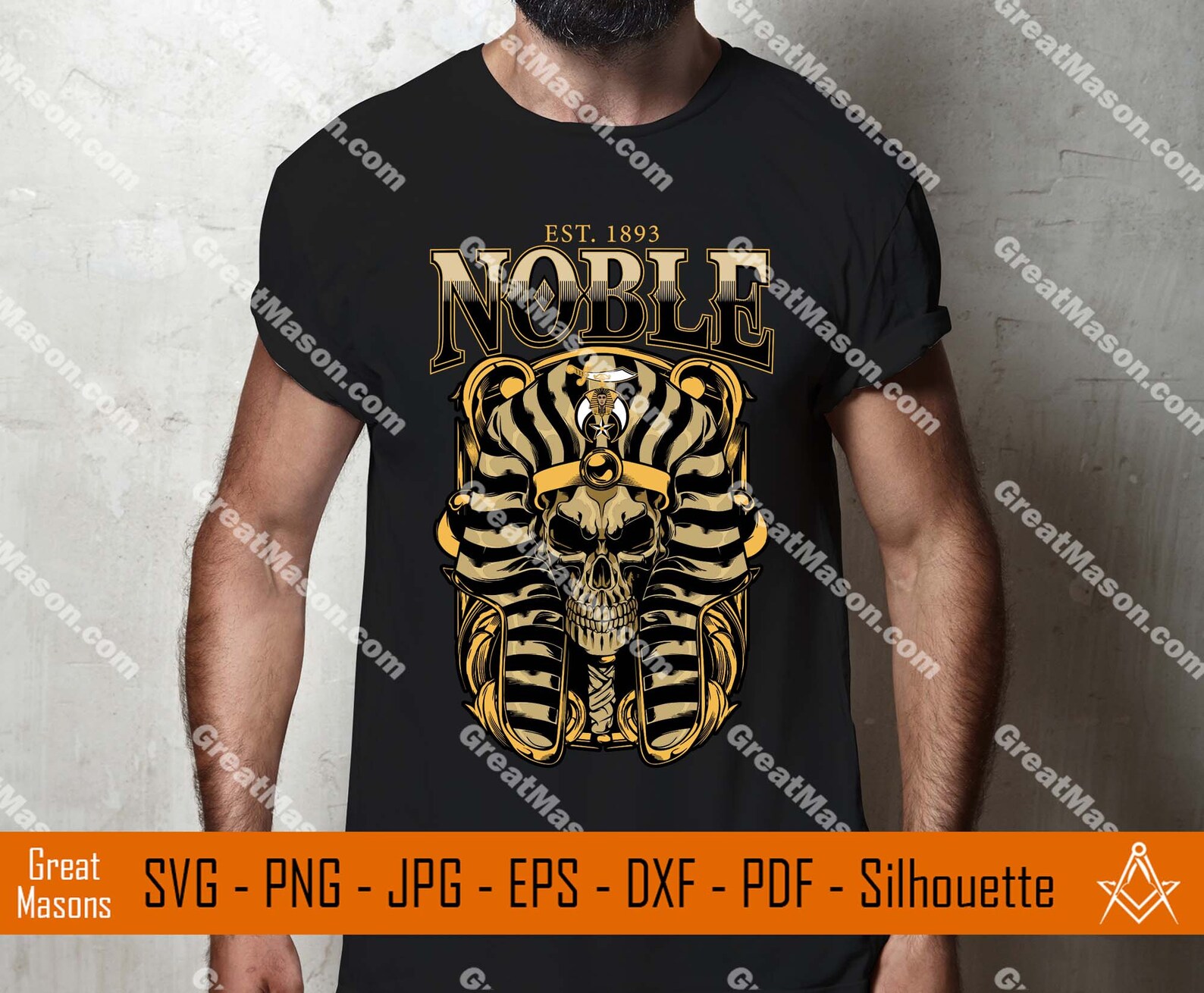Noble Shriner Pharaoh Skull Est.1893 King of the Desert Shriners ...