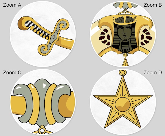 Daughters of Sphinx Shriner Logo Symbol Masonic Pharaoh Nobles