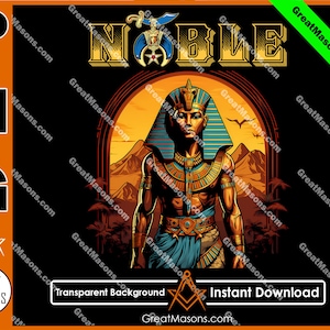 Noble Shriner Egyptian Pharaoh King Of The Desert Pyramids Tutankhamun AAONMS AEAONMS Mason Great Masons - PNG Transparent High Quality File