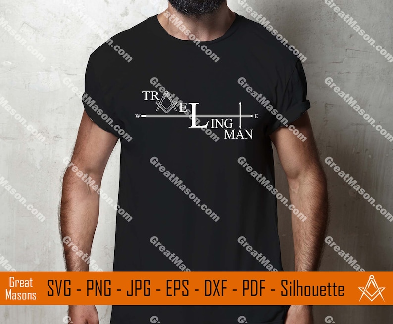 Mason Traveling Man Masonic Digital File Great Masons Design Etsy