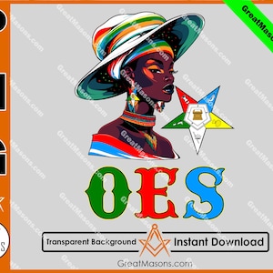 OES Black Beautiful Sister Floppy Wide-Brimmed Hat FATAL Order of the Eastern Star Masonic Great Masons - PNG Transparent High Quality File