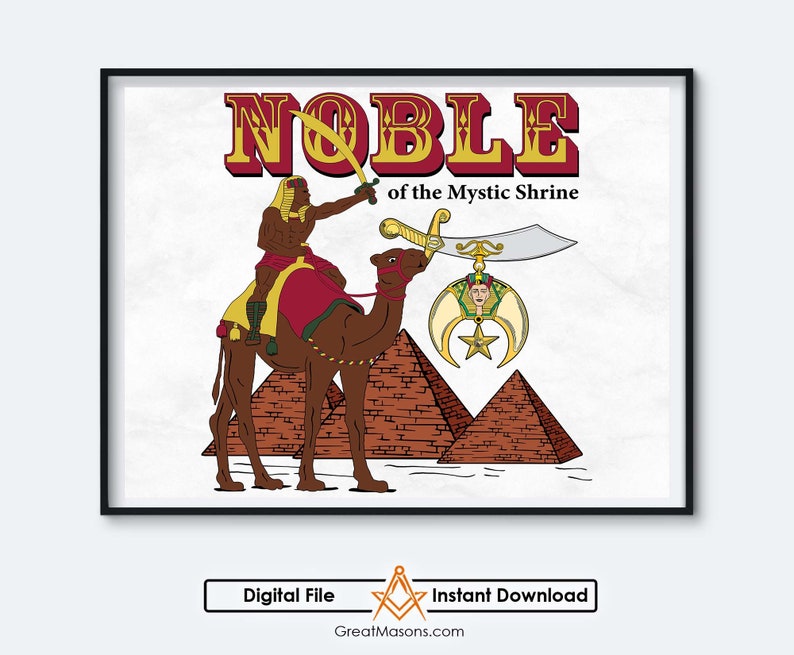 Nobles Mystic Shrine Camel Rider Pyramid Shriner Scimitar Crescent and ...