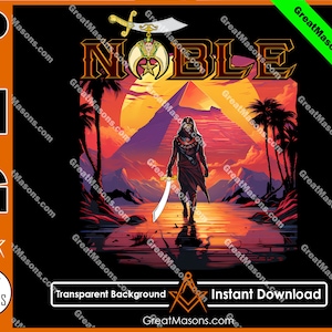 Noble Shriner Egyptian Warrior Pharaoh King Of The Desert Pyramid AAONMS AEAONMS Masonic Great Masons - PNG Transparent High Quality File