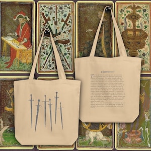 Six of Swords-draagtas biologisch katoen