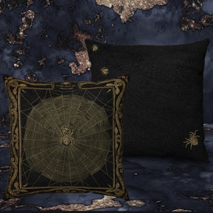Victorian Come into My Parlour Faux Suede Pillow Cover