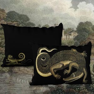 Antique Crocodile Lumbar Pillow Cover 3 Styles