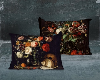 Dutch Vanitas Florals Lumbar Pillow Cover