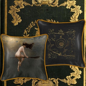 Silk Edwardian Witch Pillow with Braid