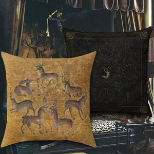 A Rangale of Harts Medieval Pillow Cover