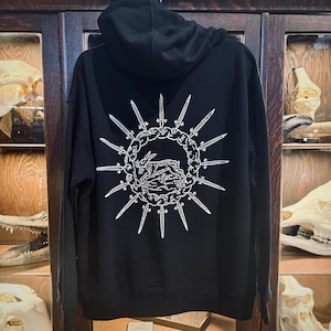 Hare Among Daggers  Heavy Duty Zip Up Hoodie