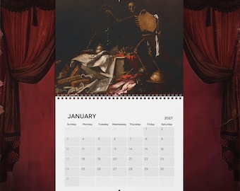 Vanitas Macabre Gothic Wall Calendar 2026