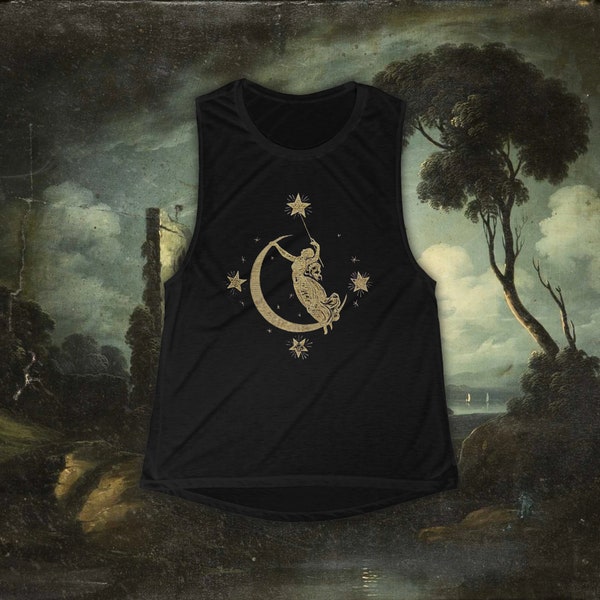 Lady Moon Sleeveless Muscle Tee