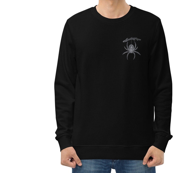 Victorian Spider Lady Unisex Organic Sweatshirt image 5