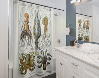 Antique Octopus Shower Curtain