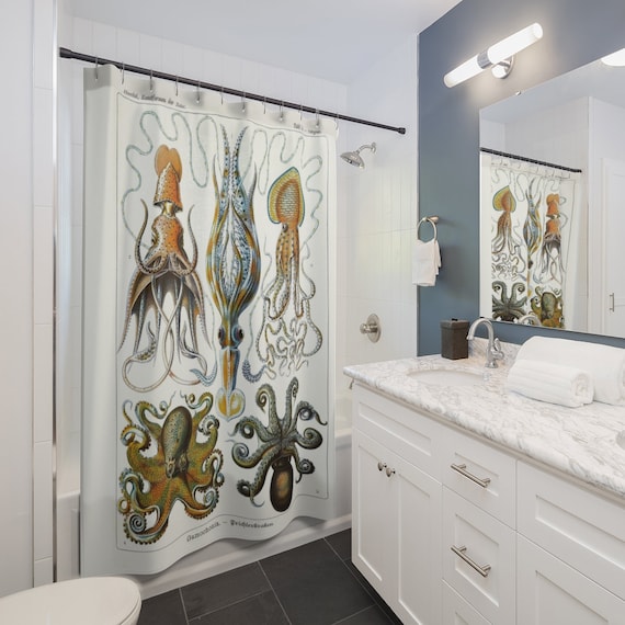 Antique Octopus Shower Curtain