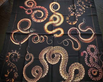 Sample Sale! Antique Snake Scarf Silk 36"