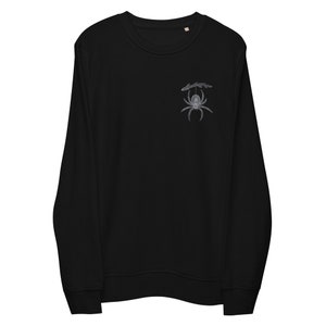 Victorian Spider Lady Unisex Organic Sweatshirt image 3