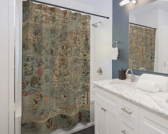 Renaissance Era Carta Marina Shower Curtain