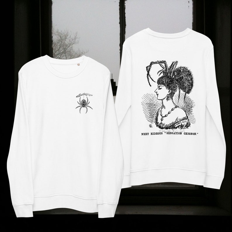 Victorian Spider Lady Unisex Organic Sweatshirt image 7