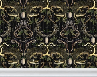 Antique Crocodile Wallpaper