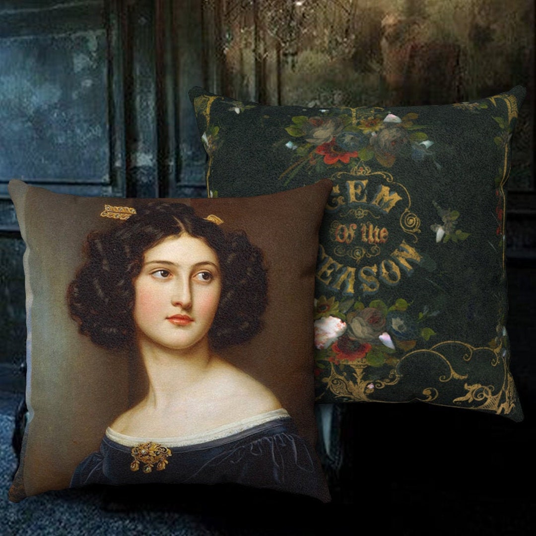Victorian Portrait Pillow Cover Reversible Etsy