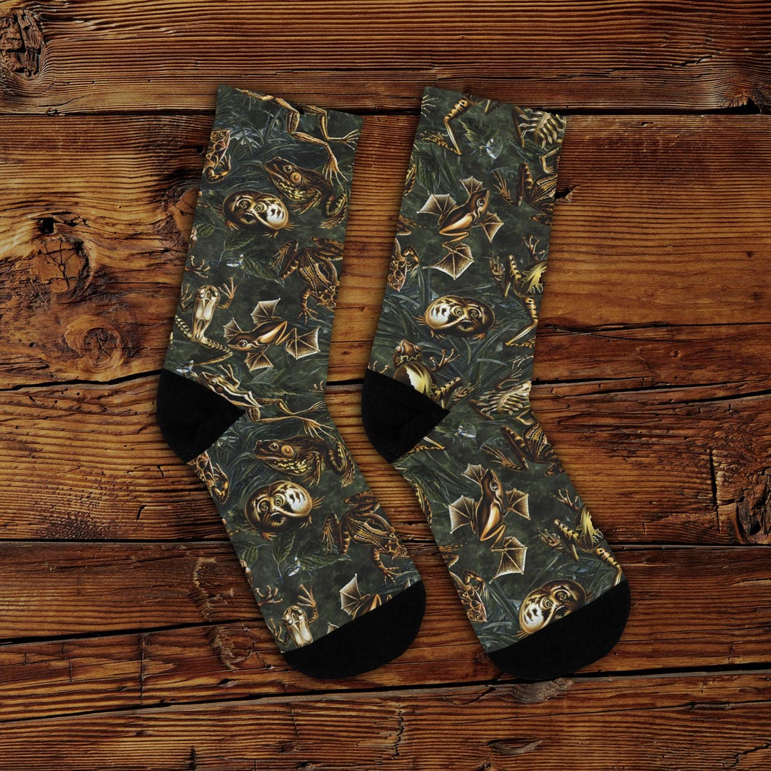 Java Sock Frog Antique Amphibian Frog Toad Unisex Socks - Etsy