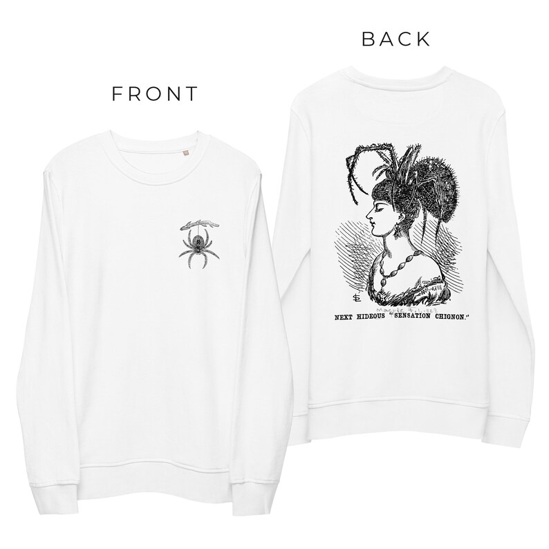 Victorian Spider Lady Unisex Organic Sweatshirt image 8