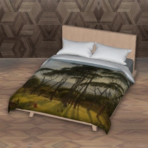 Pastoral Scene Cotton Duvet Cover