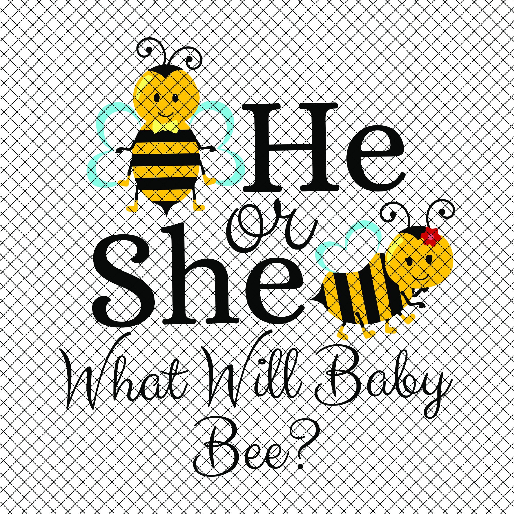 He or she what will it bee svg png eps dxf file for etsy