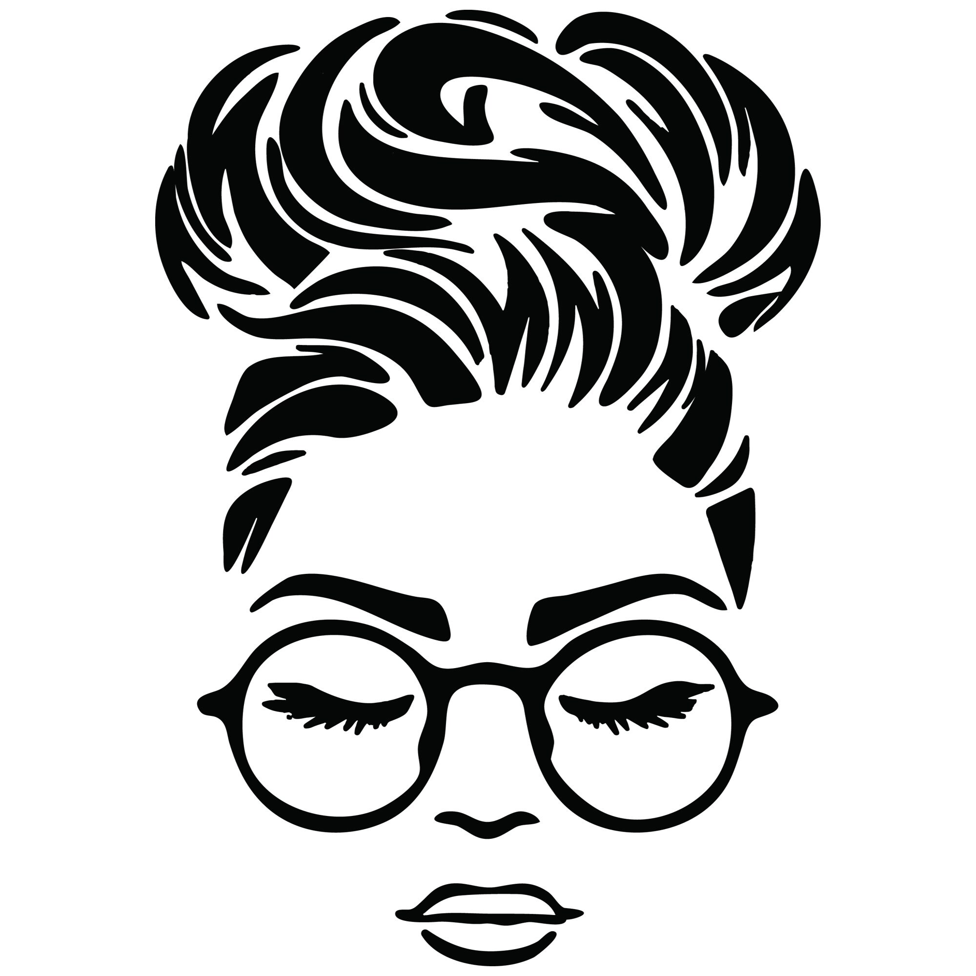 Woman Glasses svg Beautiful girl svg Woman With Glasses svg Etsy