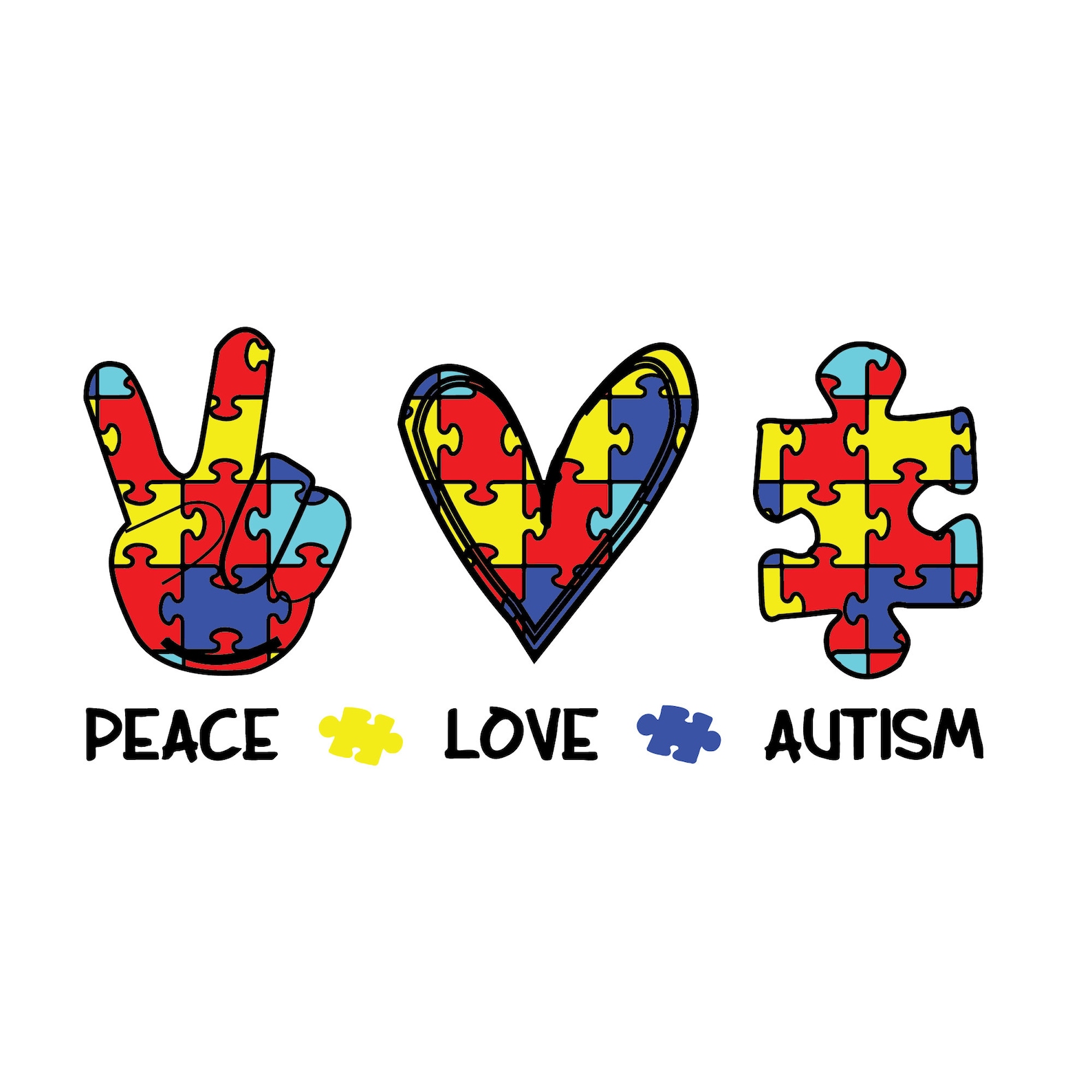 Free Free 112 Peace Love Autism Svg SVG PNG EPS DXF File