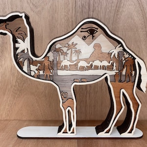 7 Layer Camel Art Piece for Glowforge - SVG - PDF - Multi-layer - Digital File